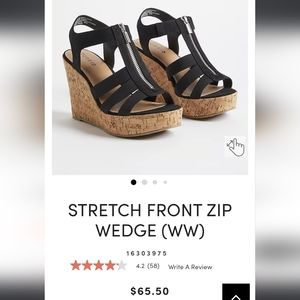 Torrid zipper wedge heels 4w 9.5